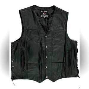 A.R.D. Champs Leather Biker Vest XXL